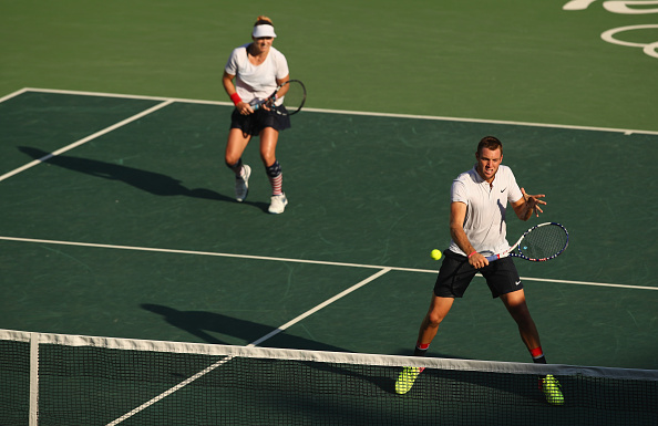 Bethanie Mattek-Sands and Jack Sock in action (Photo: Clive Brunskill/Getty Images)