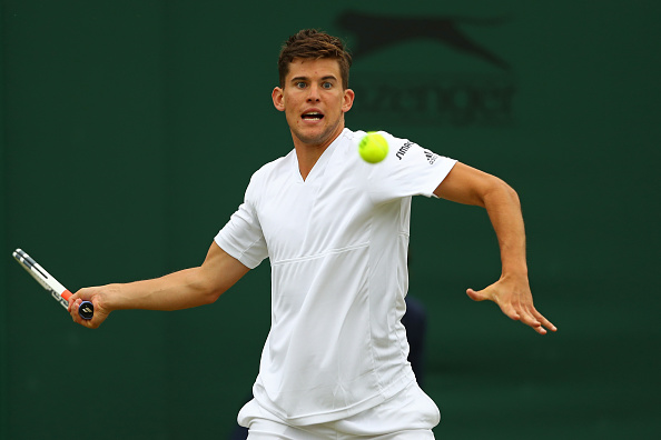 Dominic Thiem during his first round match at Wimbledon (Photo: Julian Finney/Getty Images)