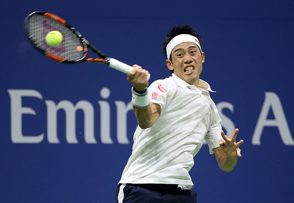 Kei Nishikori during his semifinal match at the US Open, where he lost to Stan Wawrinka (Photo: Jean Catuffe/Getty Images)