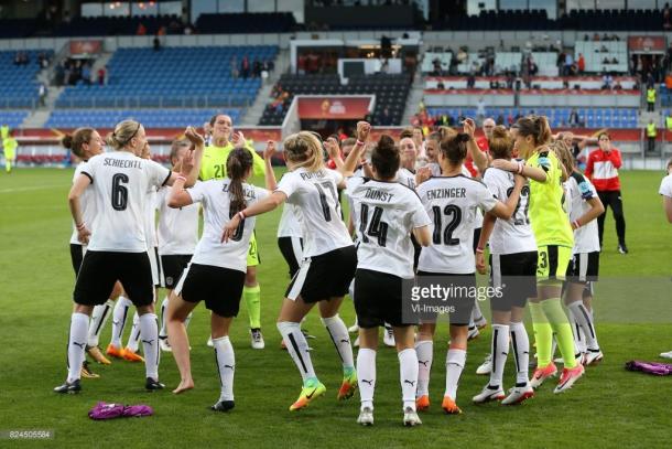 Austria after the win against Spain | Photo: Getty/VI-Images