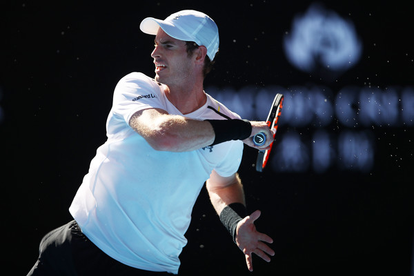 Murray during his opening round match (Photo by Clive Brunskill/Getty Images)