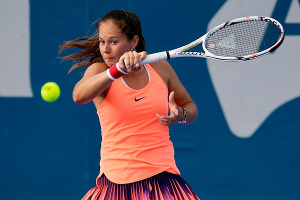 Kasatkina hits a forehand in today's match | Photo: Brett Hemmings/Getty Images AsiaPac
