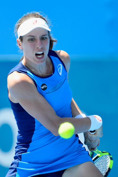 Johanna Konta during her win over Arina Rodionova. Photo Source: Getty Images/Brett Hemmings