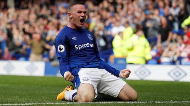 4896 días pasaron para que Rooney marcara nuevamente con la camiseta de Everton | Foto: PL.