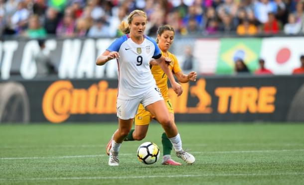 Lindsey Horan and Katrina Gorry at the 2017 Tournament of Nations l Source: ussoccer.com