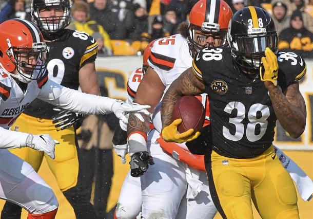 Ridley was a capable replacement for Conner when he joined the Steelers | Source: Peter Diana-Pittsburgh Post Gazette