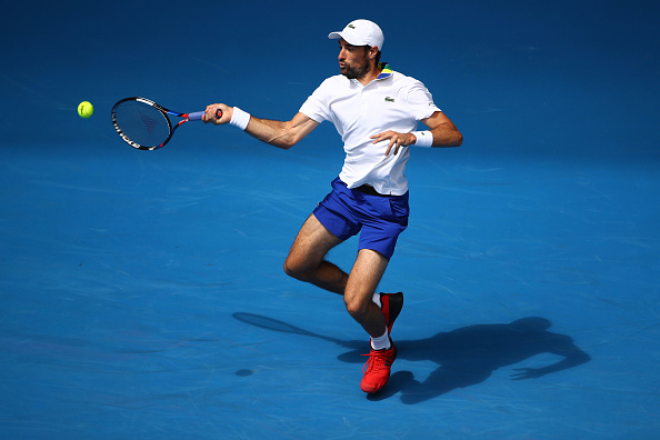 Jeremy Chardy strikes a forehand (Photo: Clive Brunskill/Getty Images)