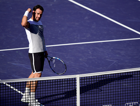 Fabio Fognini celebrating adving to the third round (Photo: Harry How/Getty Images)