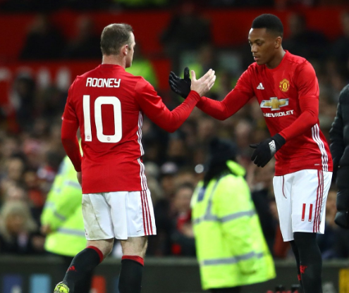 Rooney e Martial, assenti anche domani sera - Foto Twitter Manchester United
