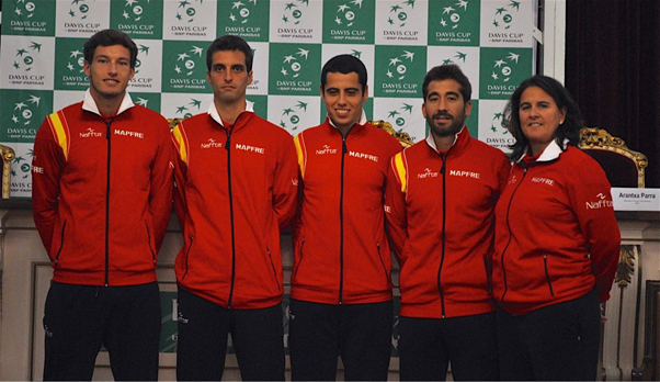 Current Spain Davis Cup team that played against Serbia (Photo: @spaintenis)