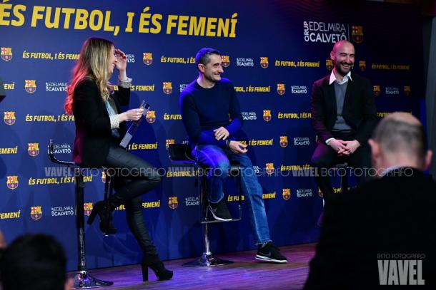 Marta Carreras, Ernesto Valverde y Fran Sánchez. Foto: Beto, VAVEL.com
