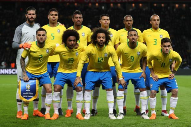 Brasil en un amistoso ante Alemania (Alves no estará por lesión) | Foto: CBF Futebol