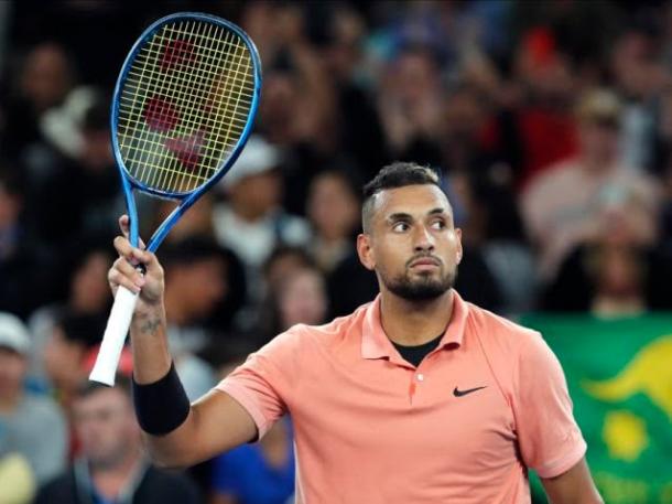 Kyrgios at this year's Australian Open/Photo: Andy Brownbill/Associated Press