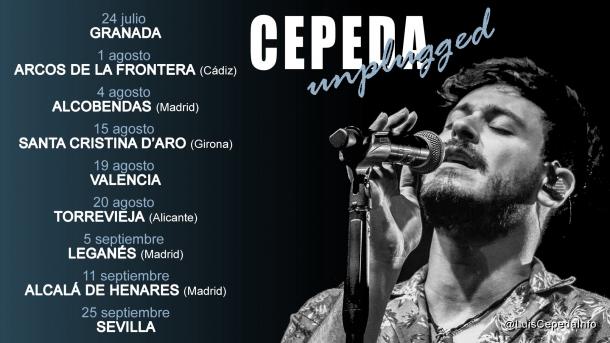 Cartel anuncio conciertos Cepeda // fuente : luiscepeda_info