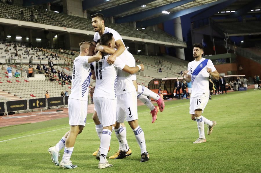 Tzavelas consiguió el empate al minuto 66 del duelo. /Twitter: Ethniki Omada oficial