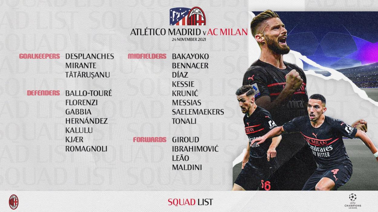 Twitter: AC Milan oficial
