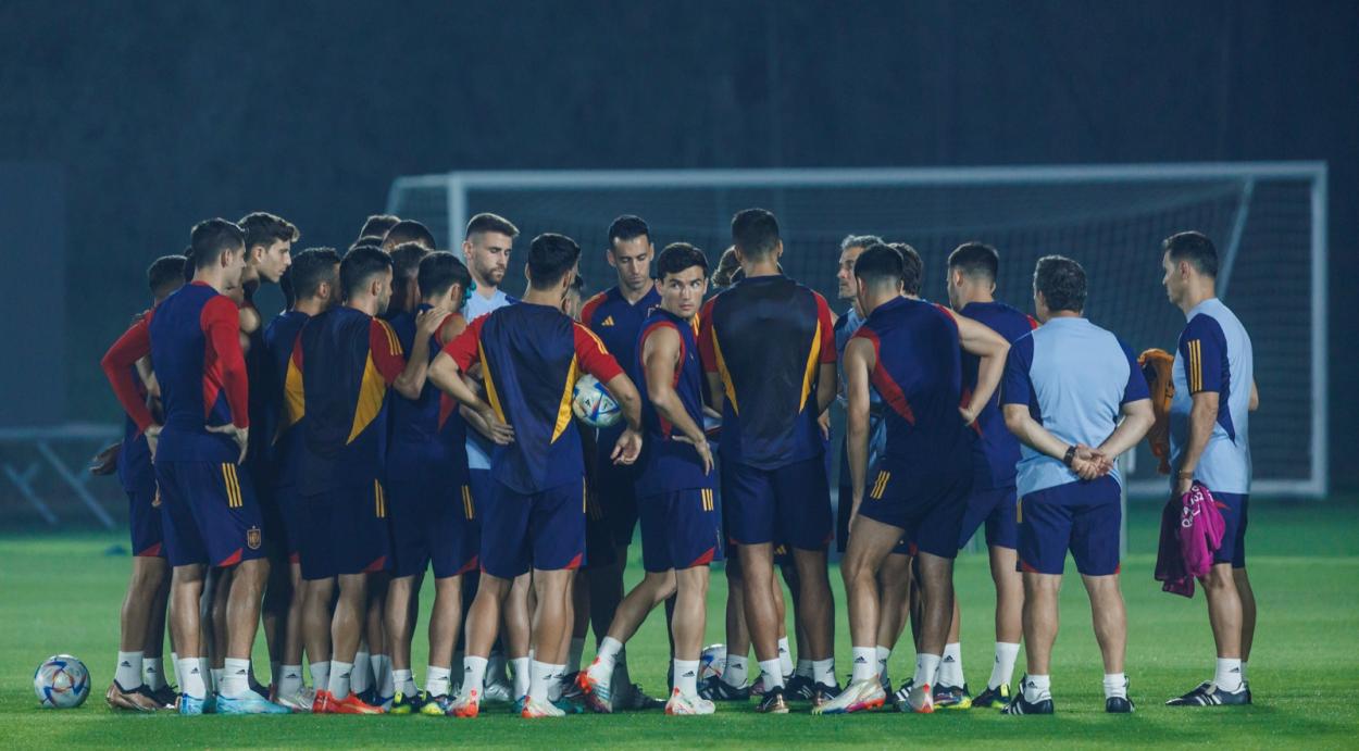 La selección en un entrenamiento/ Fuente: Selección Española