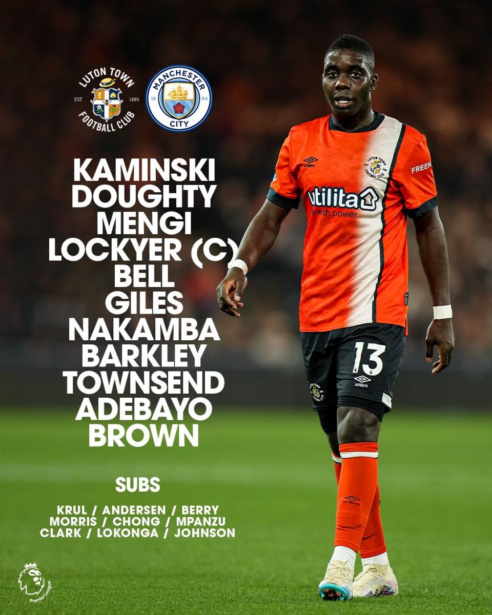 Luton Town x Manchester City: onde assistir ao jogo da Premier League