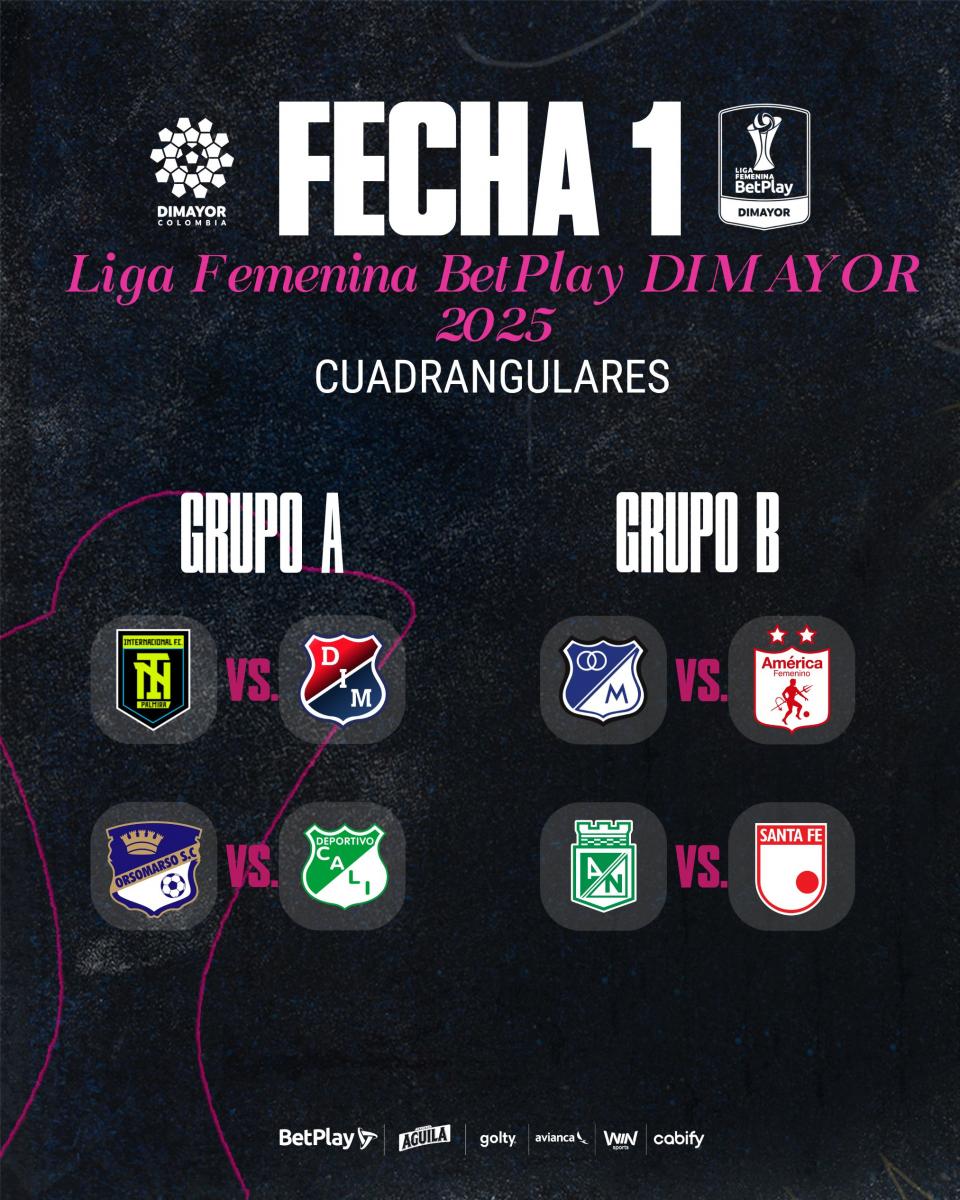 Así se jugarán los Cuadrangulares de la Liga BetPlay Femenina 2025 ...