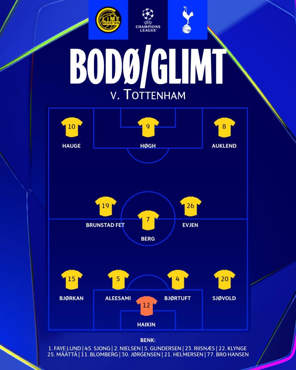 Highlights and goals: Bodø/Glimt 2-2 Tottenham Hotspur in UEFA ...