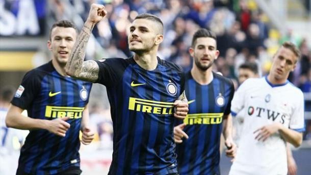 Icardi autore di una tripletta con l'Atalanta. | Foto: eurosport.com