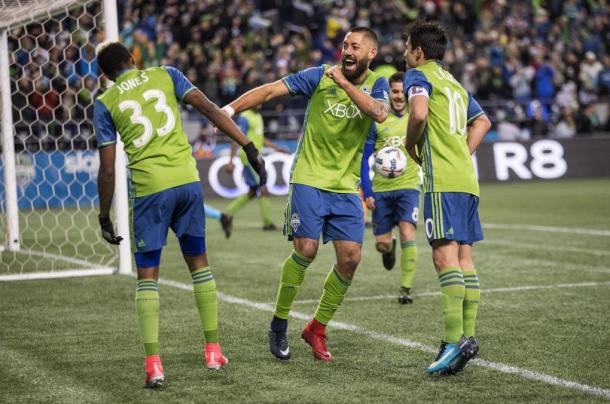 Dempsey celebra su gol | Foto: Seattle Times