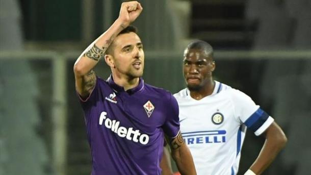 Vecino, ora all'Inter, esulta per il 5-4 Fiorentina. | Foto: it.eurosport.com