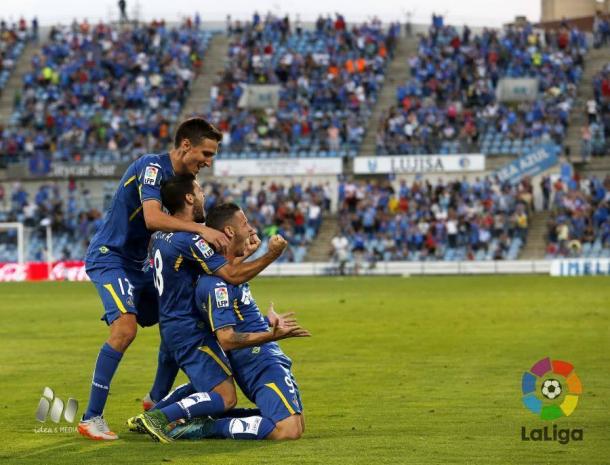 Jugadores del Getafe celebrando un gol | Foto: LaLiga