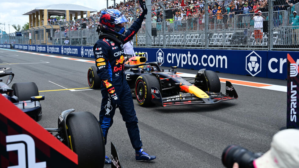 Verstappen celebrando la victoria de Sprint - Foto: France 24