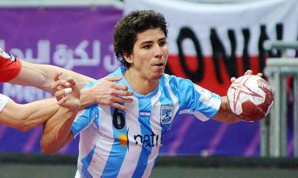 Diego Simonet, jugador del Montpellier Agglomération Handball, 26 años. Foto: Gpsports