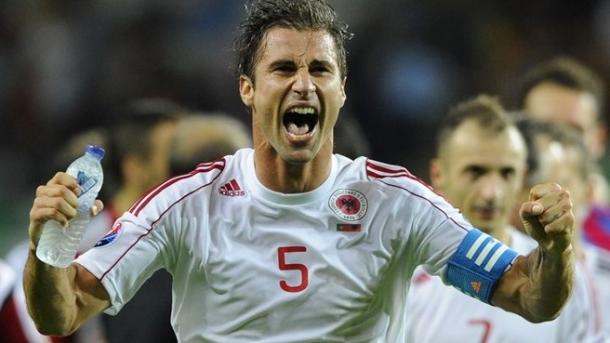 Albania captain Lori Cana has 92 caps for his country. (Photo: UEFA)