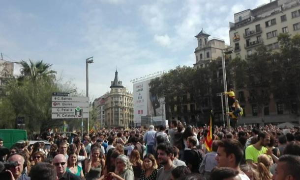 Concentración en Plaça Universitat (Barcelona) | Foto: VAVEL