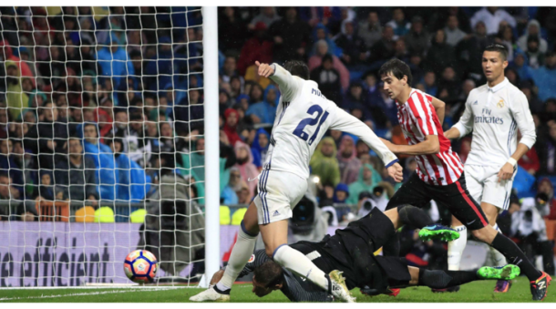 La zampata di Alvaro Morata con l'Athletic | Foto: tuttosport.com