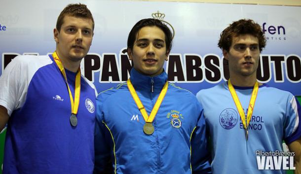 Miguel Ortiz-Cañavate, Cerniak y García Soto en el Campeonato Nacional de Natación de noviembre