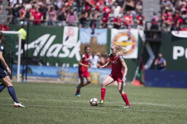 Portland Thorns forward Tyler Lussi | Photo: Sarah Silbiger/OregonLive