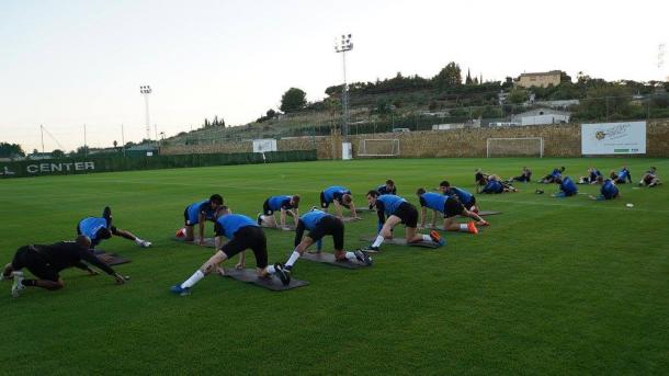 The Terriers are in Marbella for training camp during an international break for the second straight year/Photo: Huddersfield Town official Facebook page