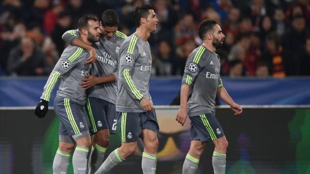 Jesé, Varane, Cristiano Ronaldo y Carvajal tras el 0-2 | Foto: UEFA