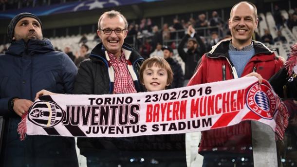 Aficionados de Juventus y Bayern | Foto: UEFA