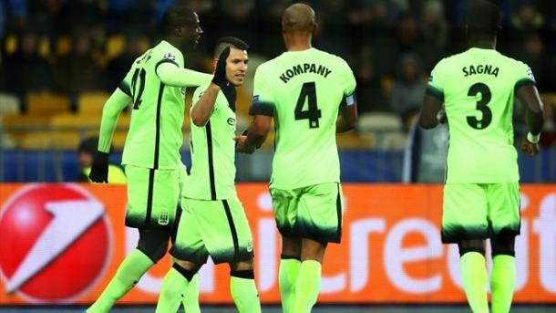 Aguero esulta dopo il gol dell'andata - Foto: Getty images