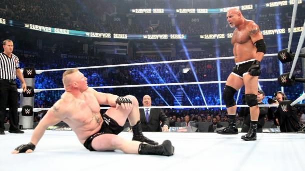 Goldberg hace inferior a Lesnar. | Foto: WWE