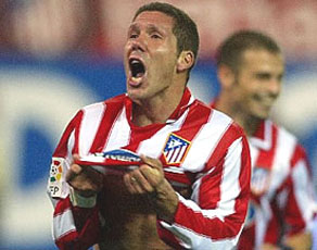 Diego Pablo Simeone de jugador del Atlético de Madrid / Fuente: Flickr VAVEL España