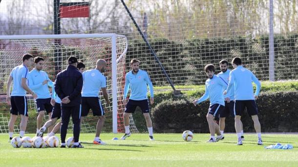 Il Bilbao si allena alla vigilia del match con il Siviglia. Fonte: Getty Images.