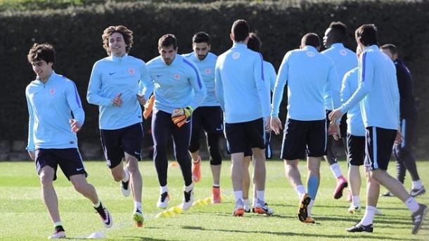 Il Bilbao durante l'ultima seduta di allenamento. Fonte: Getty Images.