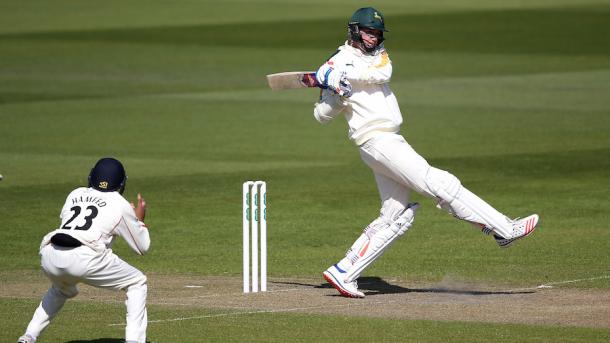 Broad was at his attacking best during his quickfire 43 against Lancashire | Photo: Getty Images