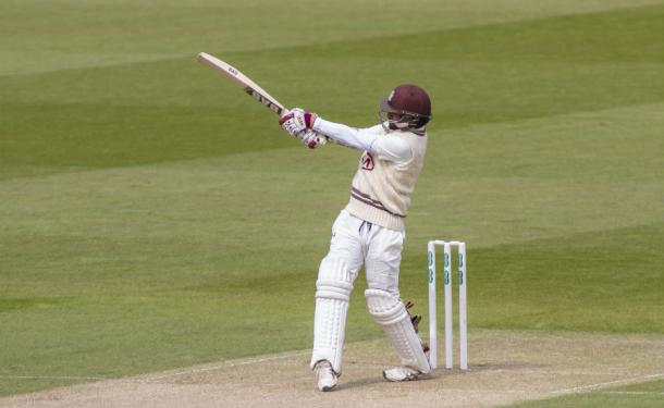 Harinath in action during his innings of 96 against Durham | Photo: Getty Images