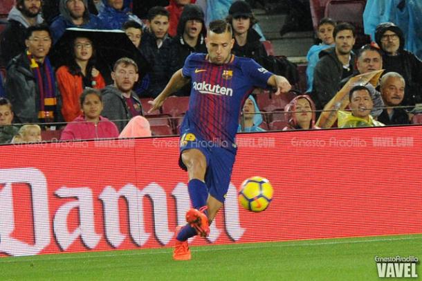 Jordi Alba en un partido con el F.C Barcelona esta temporada I Foto: Ernesto Aradilla (VAVEL)