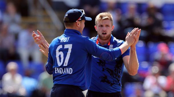 Willey celebrates the wicket of Perera | Photo: PA