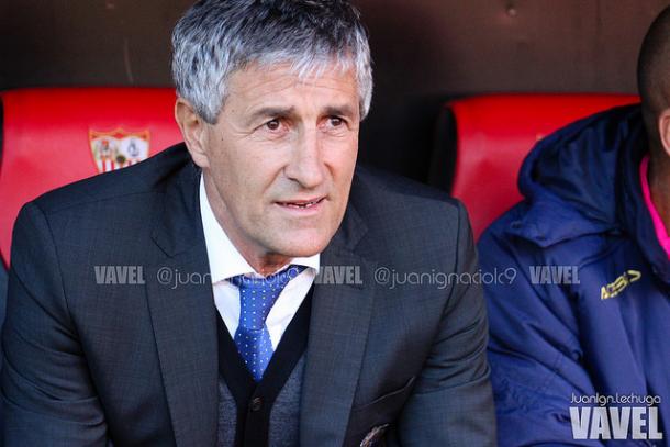 El entrenador del Betis, Quique Setién. Fuente: Juan Ignacio Lechuga (VAVEL)