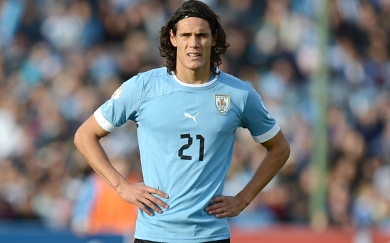 Edinson Cavani will need to carry Uruguay in the goal department with Luis Suarez out of action for the first round with a hamstring injury. (Photo provided by Getty Images)