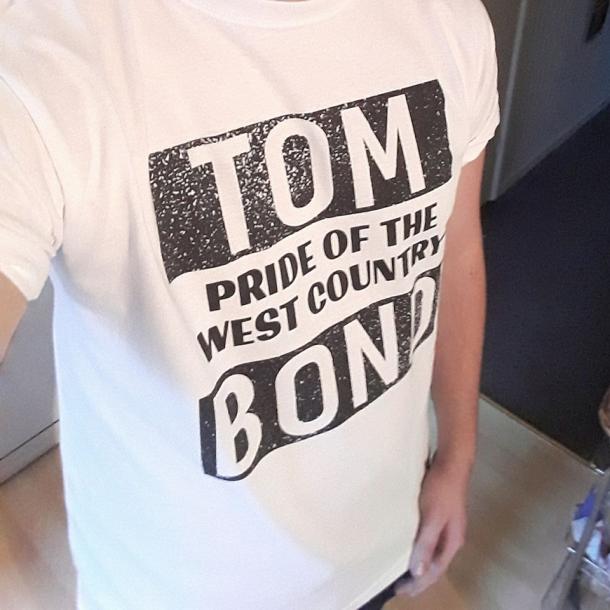 One of Bond's t-shirts (image: Tom Bond)